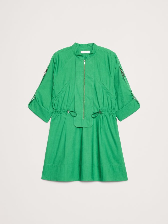 COTTON TWILL UTILITY MINI DRESS - Image 7