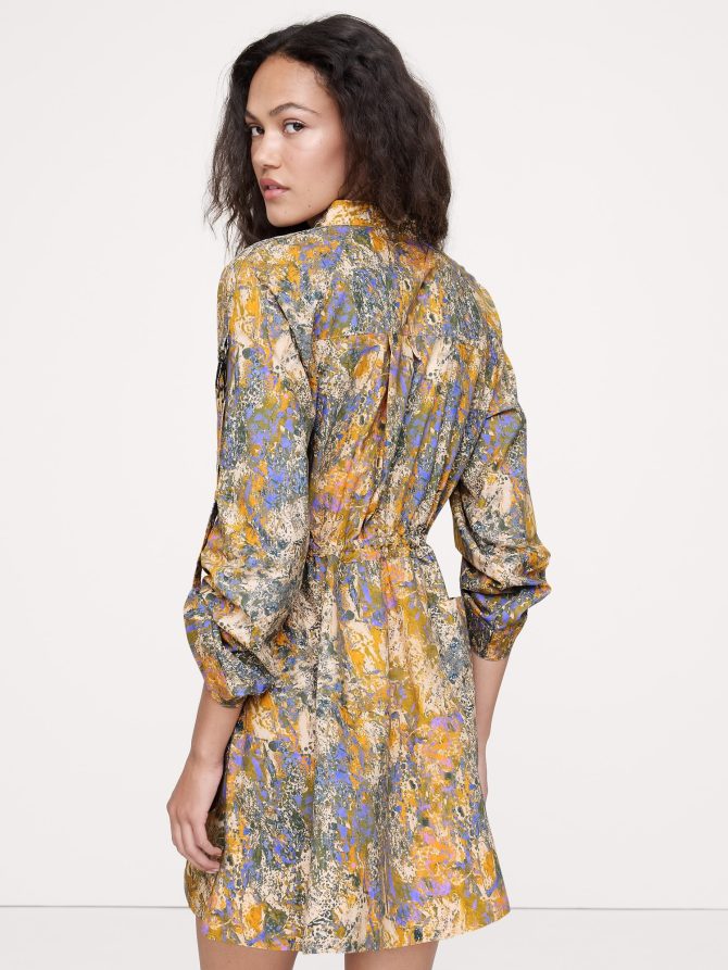 COTTON TWILL UTILITY MINI DRESS - Image 2