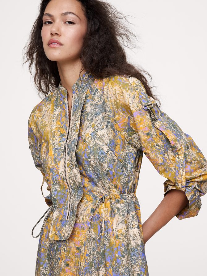 COTTON TWILL UTILITY MINI DRESS - Image 3