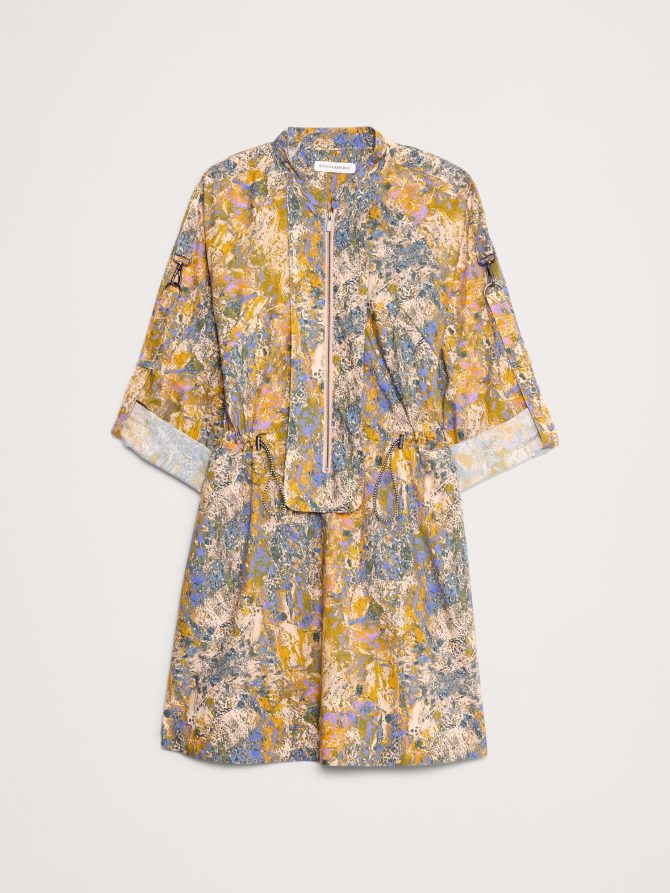 COTTON TWILL UTILITY MINI DRESS - Image 4