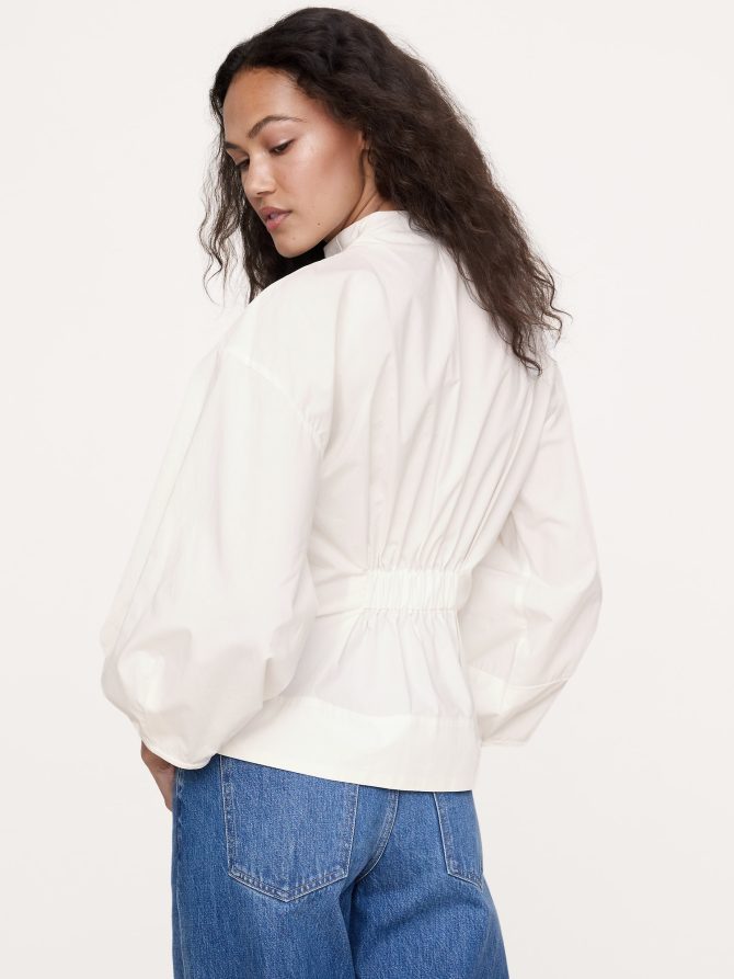 Cotton Poplin Cinched-Waist Shirt - Image 2