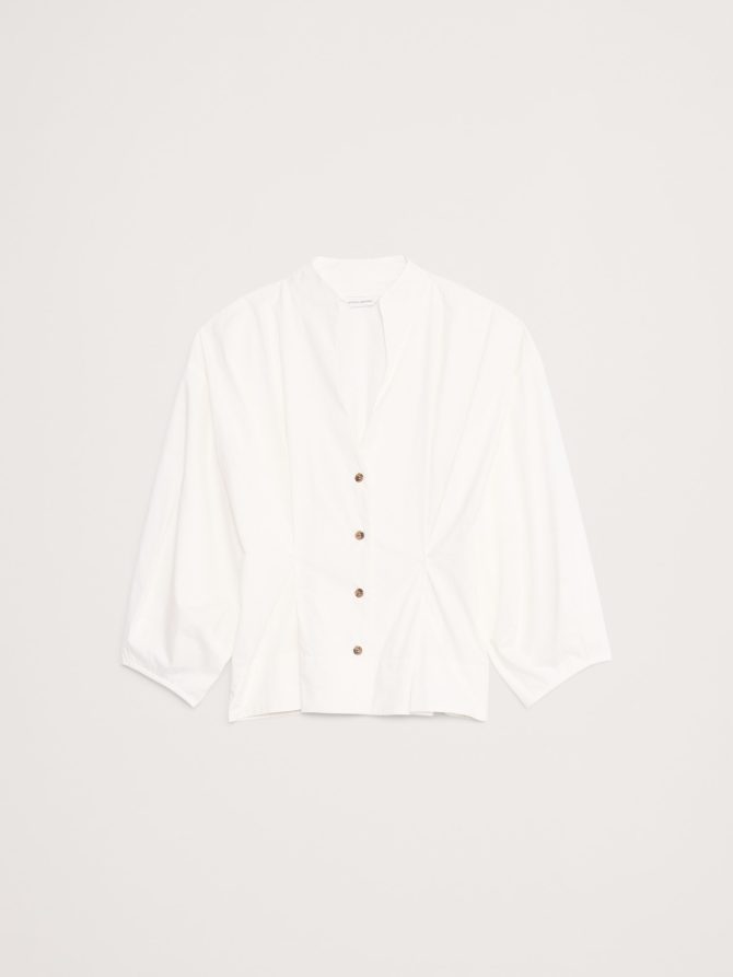 Cotton Poplin Cinched-Waist Shirt - Image 3