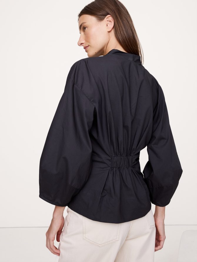 Cotton Poplin Cinched-Waist Shirt - Image 4