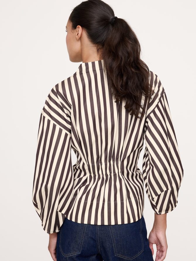 Cotton Poplin Cinched-Waist Shirt - Image 7