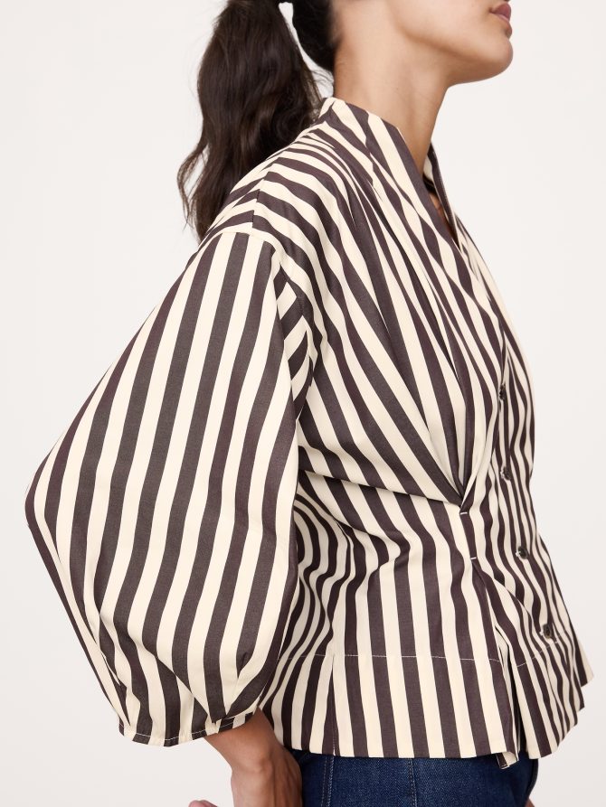 Cotton Poplin Cinched-Waist Shirt - Image 8