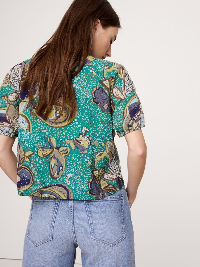 Cotton Tie-Front V-Neck Top - Image 5