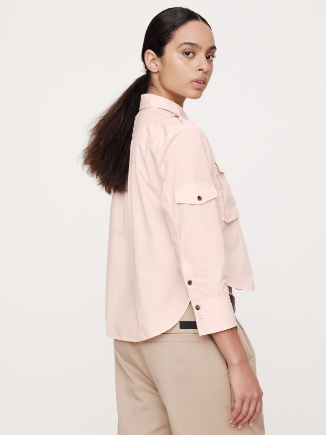 Relaxed Cotton Poplin Utility Shirt - Image 8