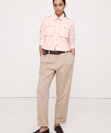 Relaxed Cotton Poplin Utility Shirt