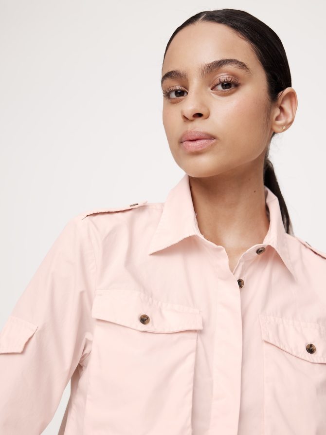 Relaxed Cotton Poplin Utility Shirt - Image 4