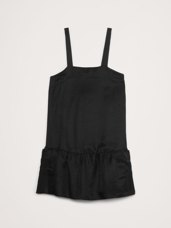 Viscose-Linen Flounce-Hem Mini Dress - Image 5