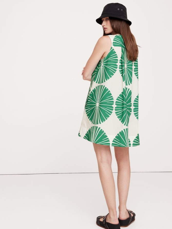 Cotton Poplin Swing Mini Dress - Image 3