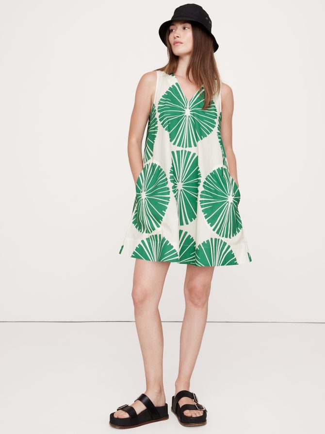 Cotton Poplin Swing Mini Dress - Image 4