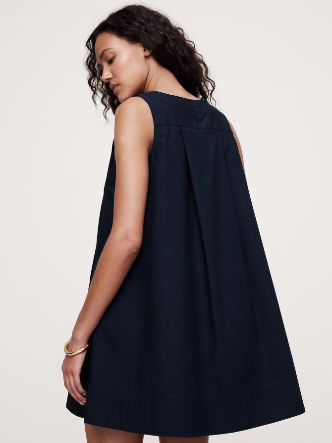 Cotton Poplin Swing Mini Dress - Image 6
