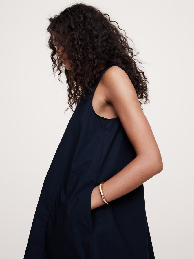 Cotton Poplin Swing Mini Dress - Image 7