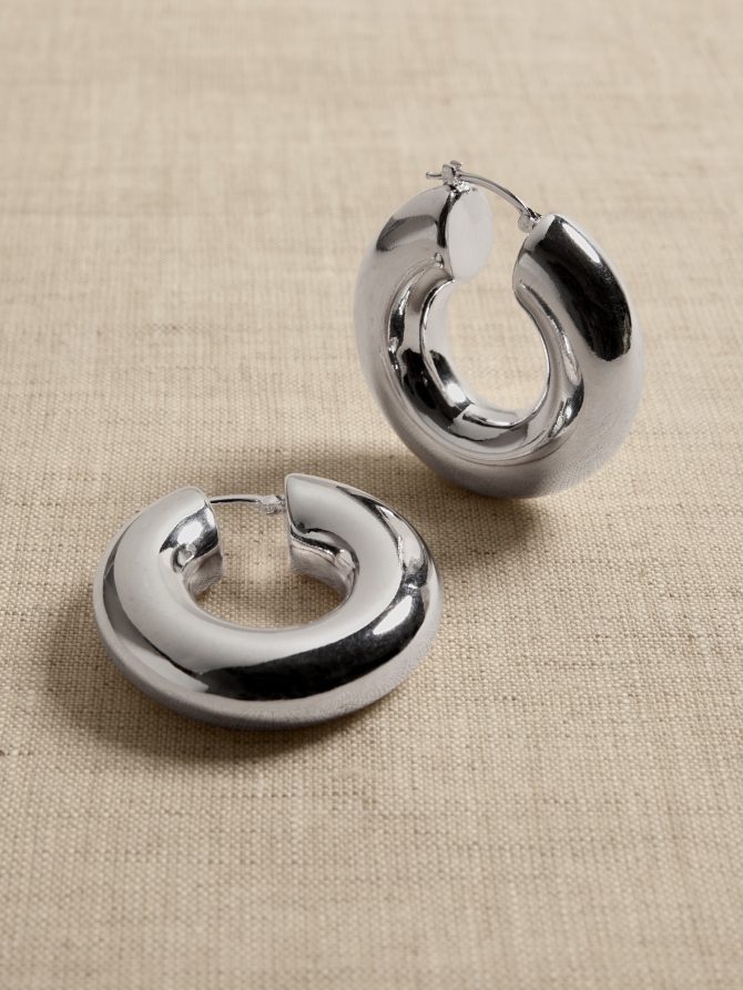 Ravena Large Plump Hoops by Aureus + Argent - Image 2