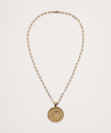 Wanderlust Celestial Pendant Coin with Chain by Jane Win