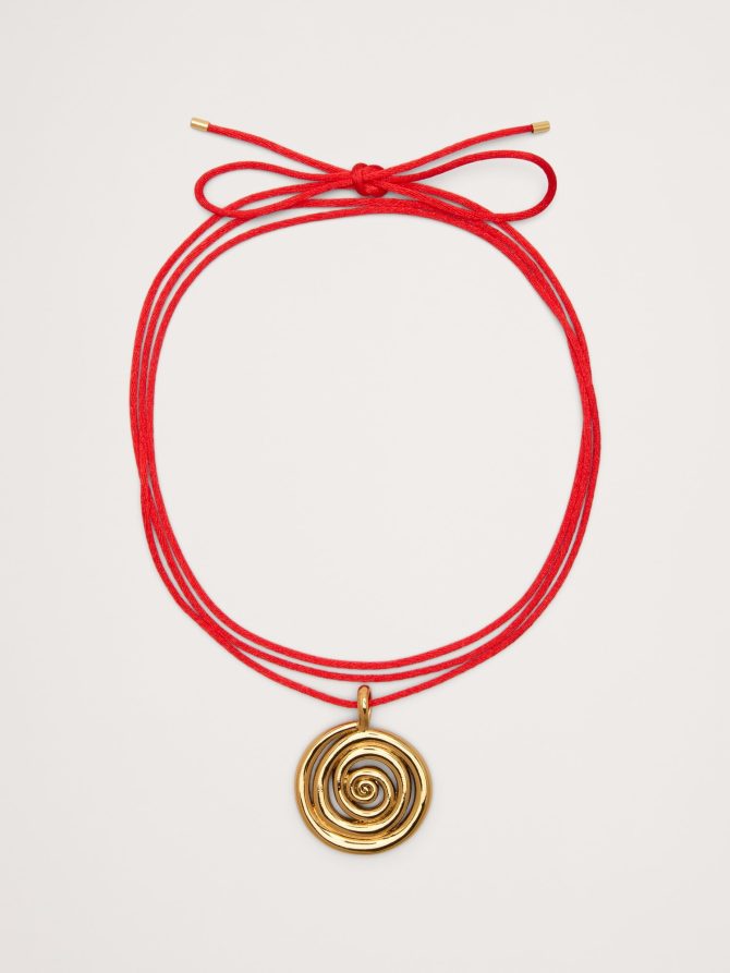 Spiral On A String Necklace by Anni Lu