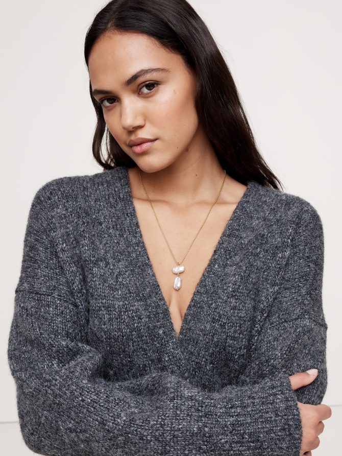 Telaio Baroque Pearl Double Pendant Necklace by Aureus + Argent - Image 2