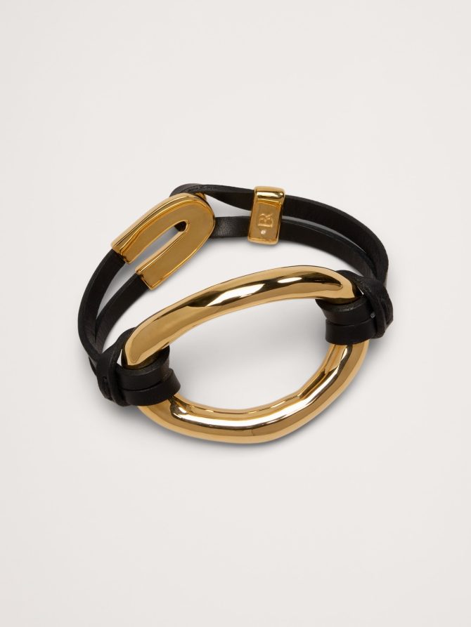 Leather Oval Bracelet - Image 3
