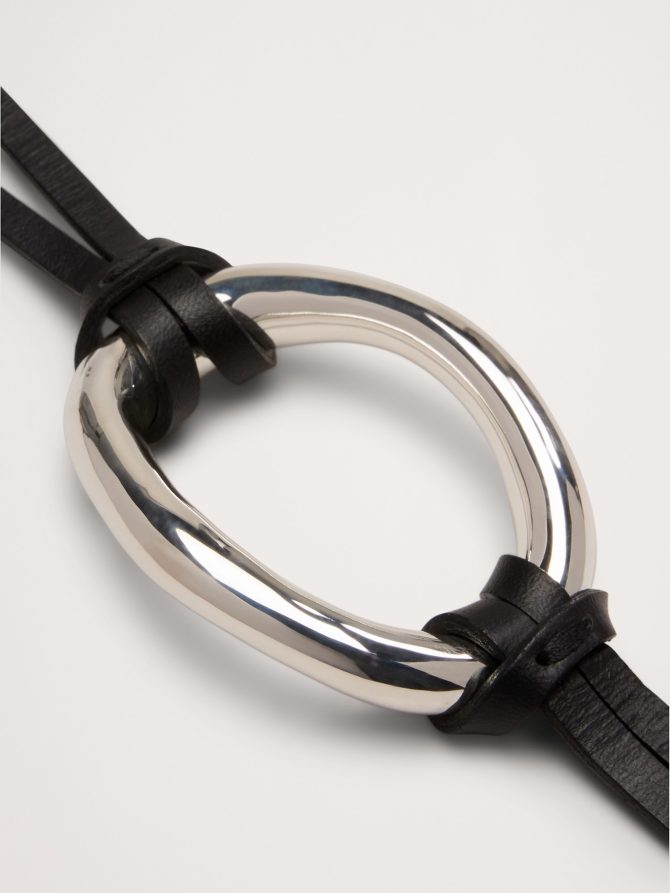 Leather Oval Bracelet