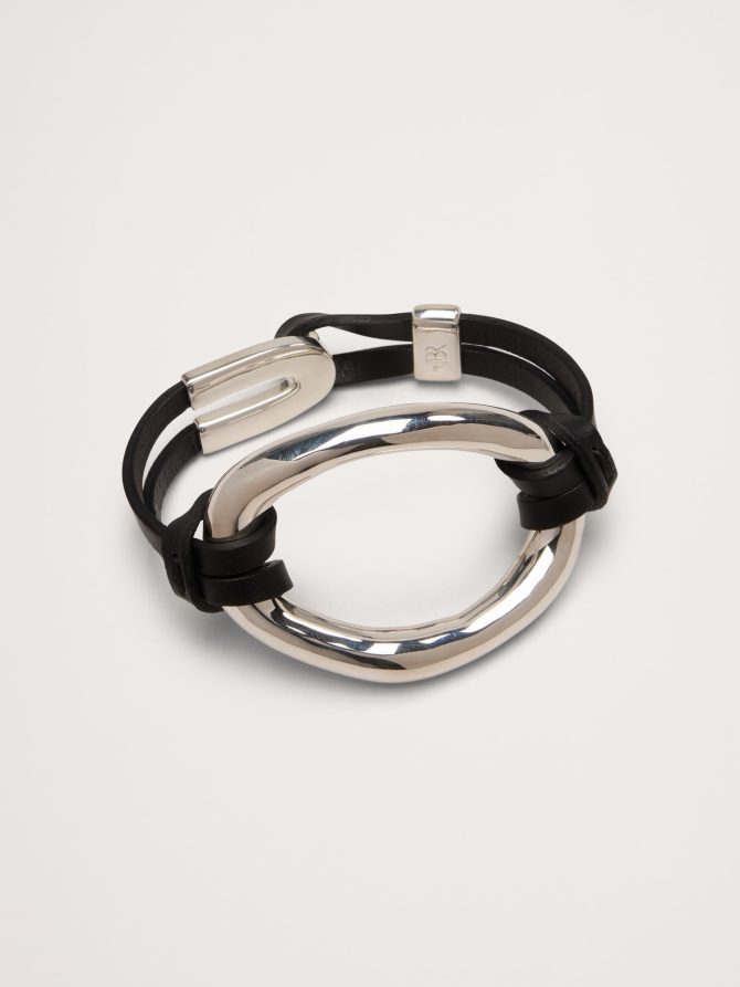 Leather Oval Bracelet - Image 3