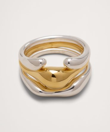 O-Ring Sculpted Ring Set Of 3