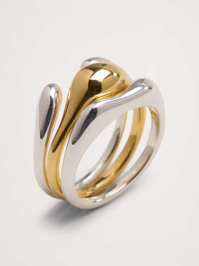 O-Ring Sculpted Ring Set Of 3 - Image 3