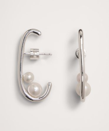 Pearl Duo Hoop Earrings