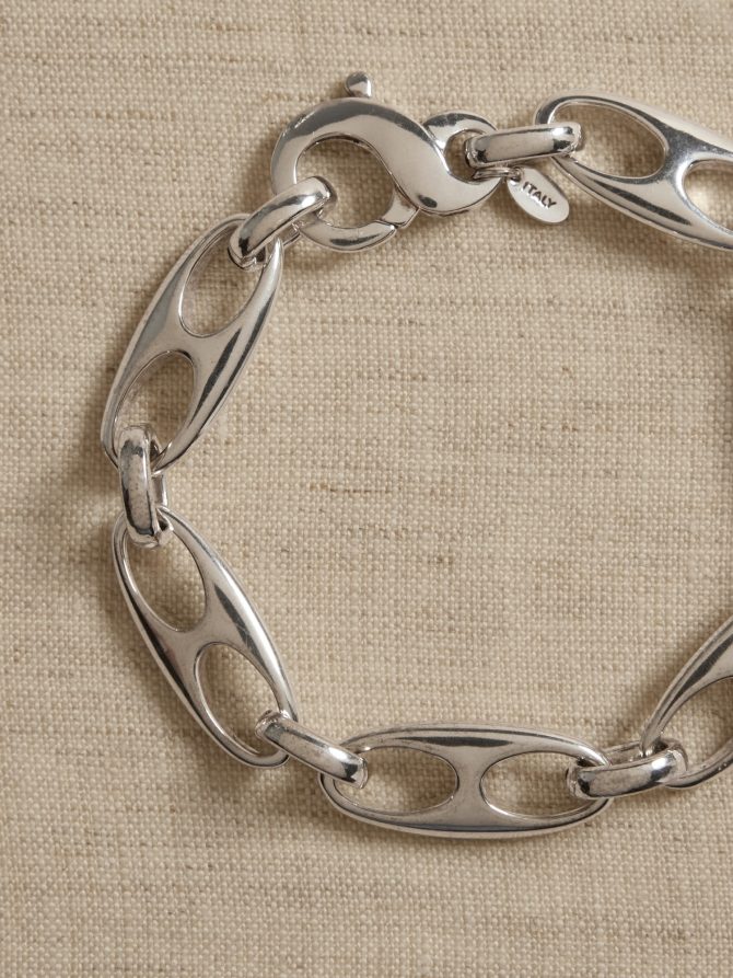 Elongated Mariner Link Chain Bracelet by Aureus + Argent