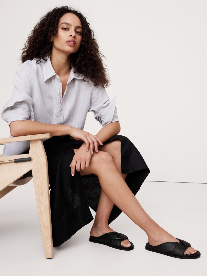Leather Knot Slide Sandal - Image 2