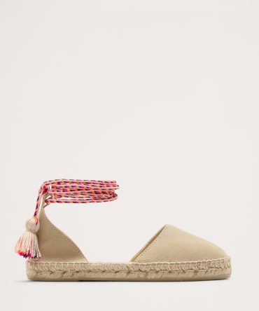 Valenciana Flat Espadrille with Pom-Pom by Guanábana