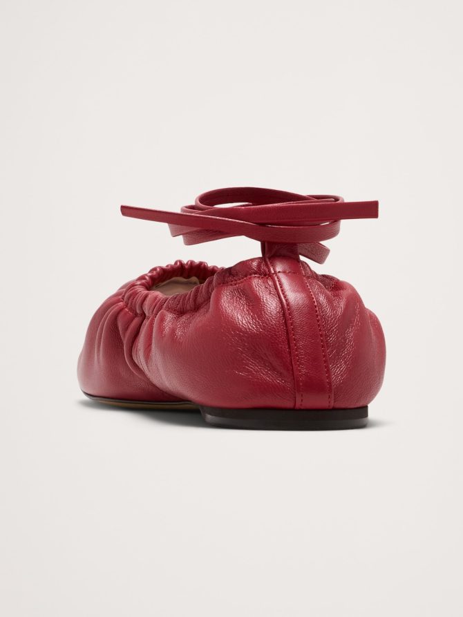RUCHED SUEDE BALLET FLAT - Image 5
