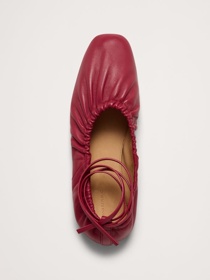 RUCHED SUEDE BALLET FLAT - Image 6