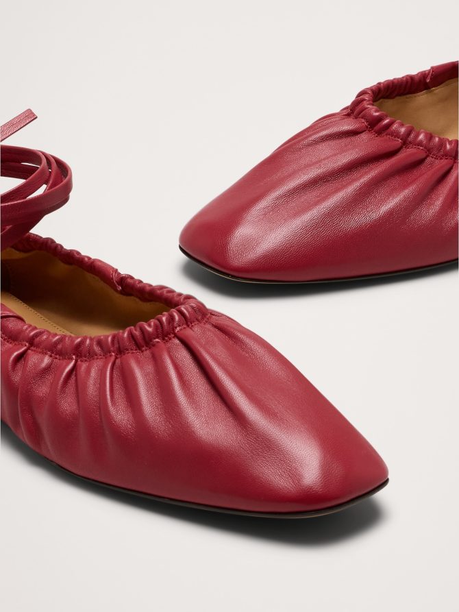 RUCHED SUEDE BALLET FLAT - Image 7