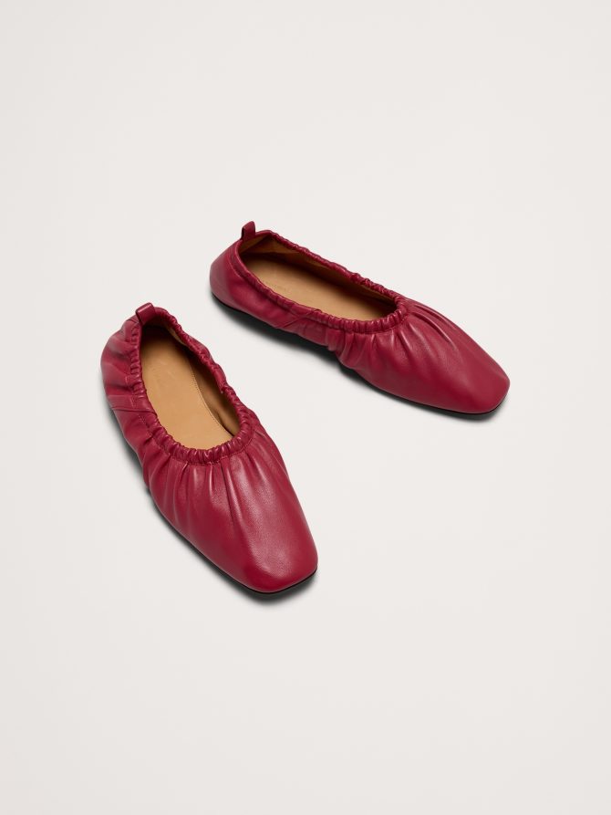 RUCHED SUEDE BALLET FLAT - Image 8