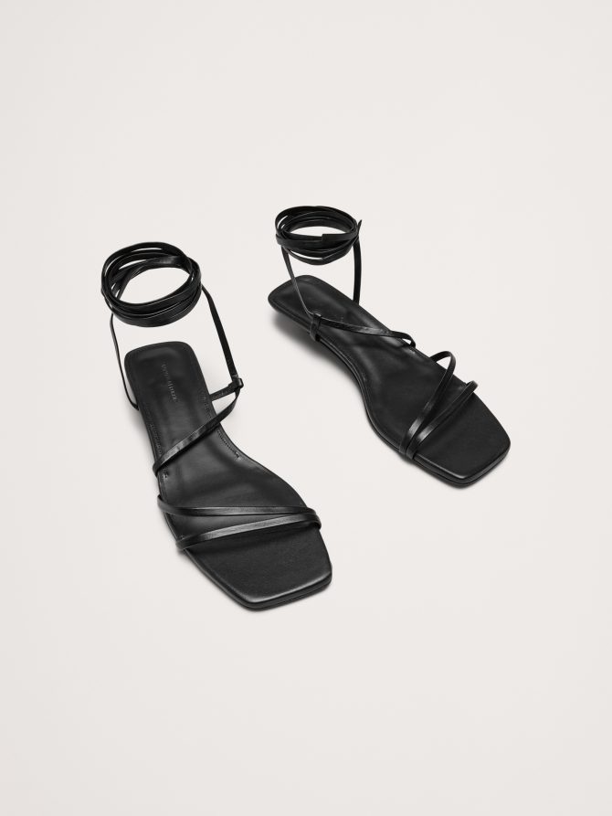 Italian Leather Strappy Kitten-Heel Sandal - Image 3