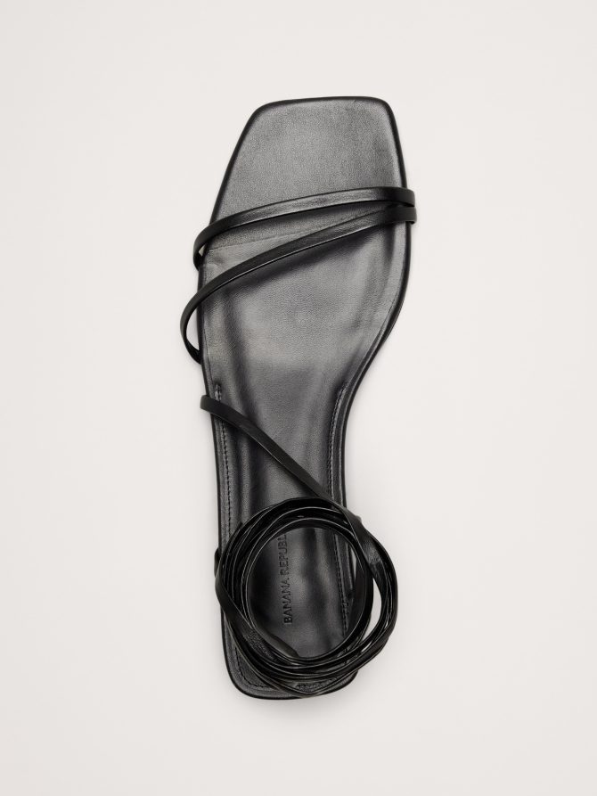 Italian Leather Strappy Kitten-Heel Sandal - Image 5