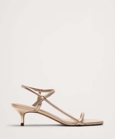 Terzo Leather Kitten-Heel Sandal