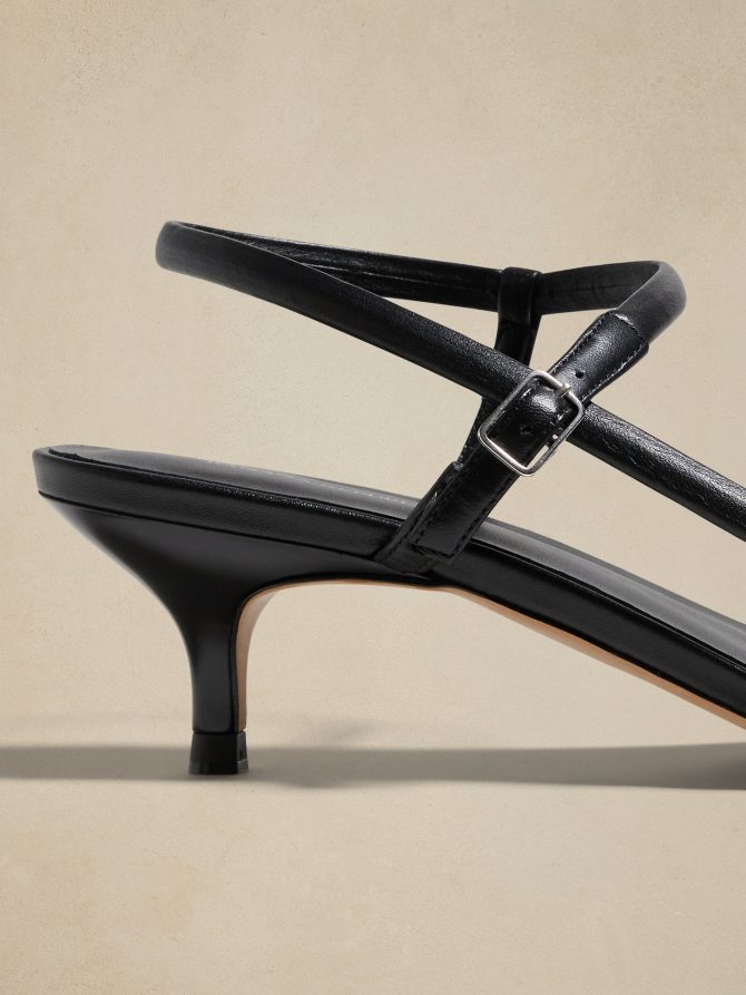 Terzo Leather Kitten-Heel Sandal - Image 6