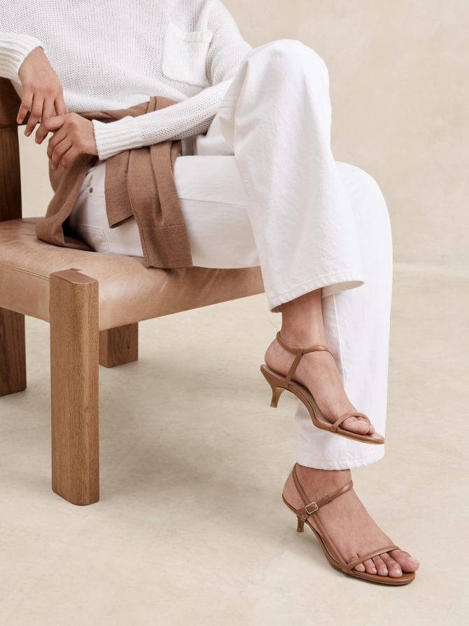 Terzo Leather Kitten-Heel Sandal - Image 7