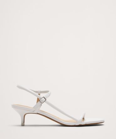 Terzo Leather Kitten-Heel Sandal