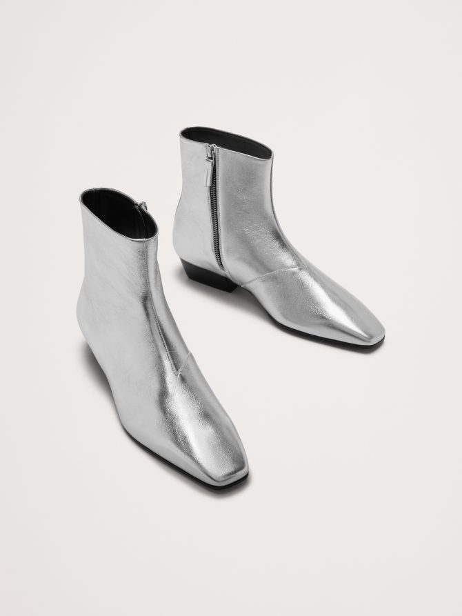 Italian Metallic-Leather Ankle Boot - Image 3