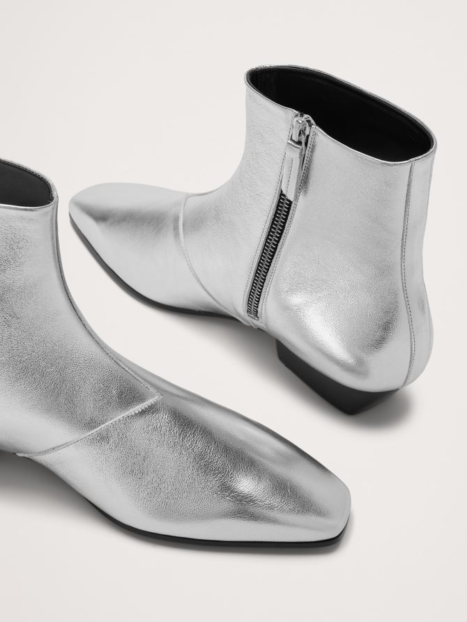 Italian Metallic-Leather Ankle Boot - Image 6