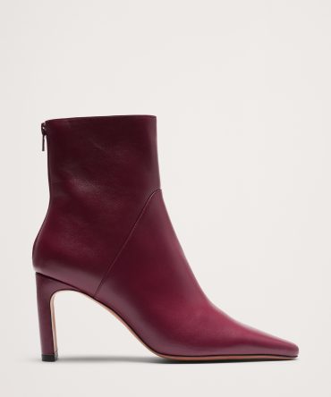 Italian Leather High-Heel Ankle Boot
