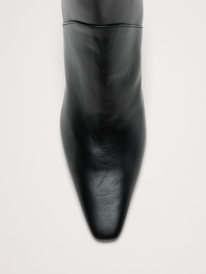 Italian Leather High-Heel Ankle Boot - Image 4