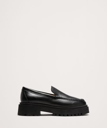 Italian Leather Lug-Sole Loafer