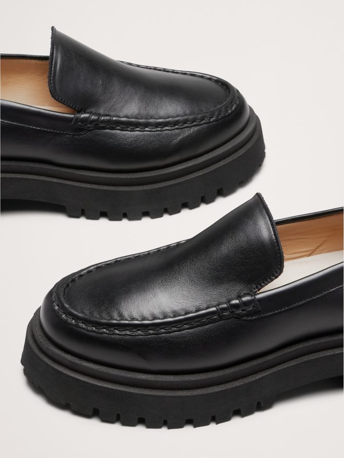 Italian Leather Lug-Sole Loafer - Image 3