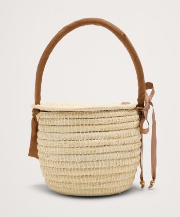 Mini Straw Picnic Bag by Sensi Studio