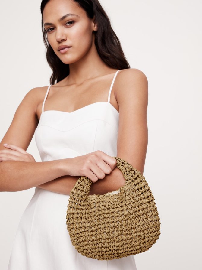 Micro Slouch Straw Bag by Hat Attack - Image 2