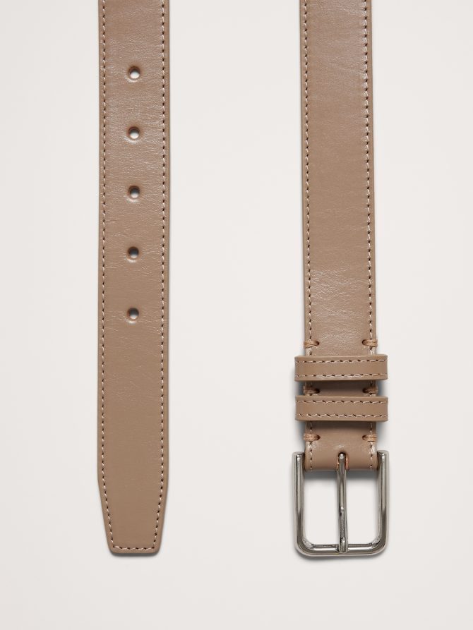 Topstitched Leather Belt - Image 3